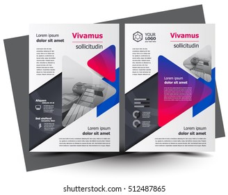 Flyer brochure design, business flyer size A4 template, creative leaflet, trend cover geometric