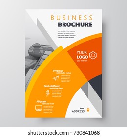 Flyer brochure design, business flyer size A4 template, creative leaflet yellow color