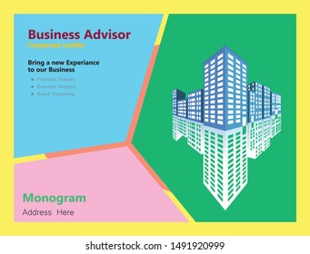 flyer brochure design layout space for photo background, vector illustration template