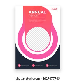 Flyer brochure design in size A4 template, layout space for photo background.