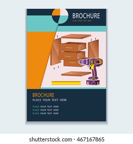 Flyer brochure design, flyer size A4 template,  brochure design mockup, brochure design page.