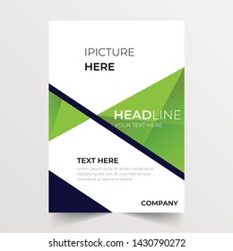 Flyer brochure design template in a4 size with space for images