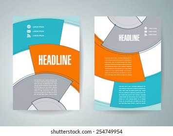 flyer brochure design template abstract circles