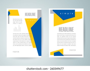 flyer brochure design template abstract geometric