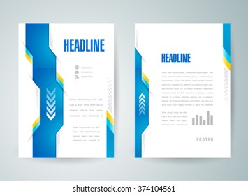 flyer brochure design template abstract