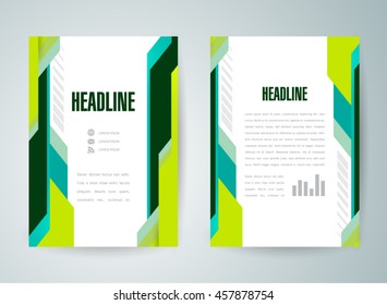 Flyer brochure design template abstract technological