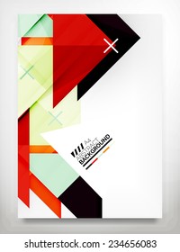Flyer, Brochure Design Template, Business Abstract Geometric Background, Web or Print Design