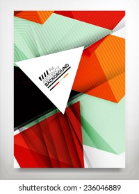 Flyer, Brochure Design Template, Business Abstract Geometric Background, Web or Print Design