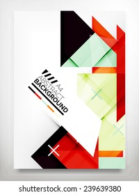 Flyer, Brochure Design Template, Business Abstract Geometric Background, Web or Print Design