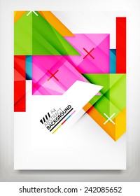 Flyer, Brochure Design Template, Business Abstract Geometric Background, Web or Print Design