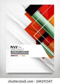Flyer, Brochure Design Template, Business Abstract Geometric Background, Web or Print Design