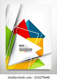 Flyer, Brochure Design Template, Business Abstract Geometric Background, Web or Print Design