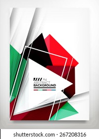 Flyer, Brochure Design Template, Business Abstract Geometric Background, Web or Print Design