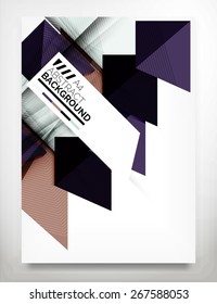 Flyer, Brochure Design Template, Business Abstract Geometric Background, Web or Print Design