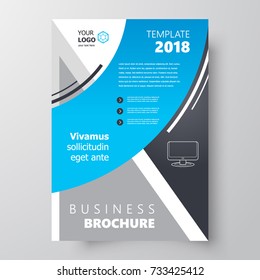 Flyer Brochure Design Template Circle Triangle Stock Vector (Royalty ...