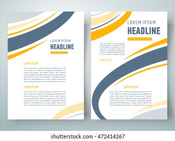 Brochure Design Template Wave Curves Stock Vector (Royalty Free) 311634416