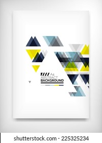 Flyer, Brochure Design Template, Geometric Shape Unusual Abstract Background