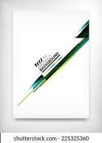 Flyer, Brochure Design Template, Geometric Shape Unusual Abstract Background