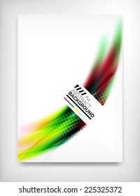 Flyer, Brochure Design Template, Geometric Shape Unusual Abstract Background