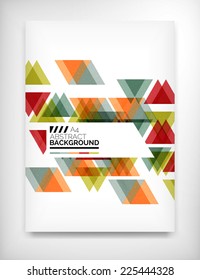 Flyer, Brochure Design Template, Geometric Shape Unusual Abstract Background