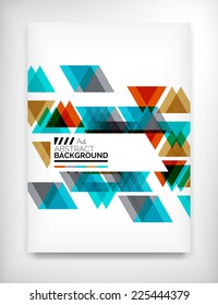 Flyer, Brochure Design Template, Geometric Shape Unusual Abstract Background