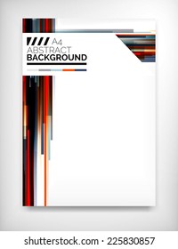 Flyer, Brochure Design Template, Geometric Shape Unusual Abstract Background