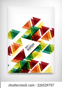Flyer, Brochure Design Template, Geometric Shape Unusual Abstract Background