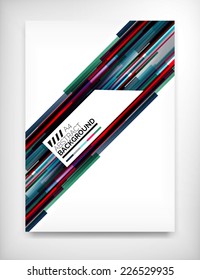 Flyer, Brochure Design Template, Geometric Shape Unusual Abstract Background
