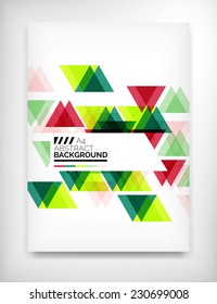 Flyer, Brochure Design Template, Geometric Shape Unusual Abstract Background