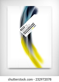 Flyer, Brochure Design Template, Geometric Shape Unusual Abstract Background
