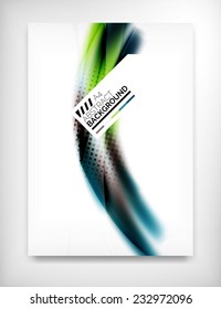 Flyer, Brochure Design Template, Geometric Shape Unusual Abstract Background