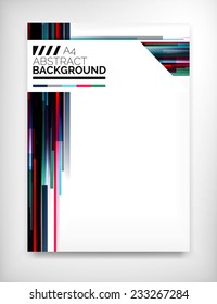Flyer, Brochure Design Template, Geometric Shape Unusual Abstract Background