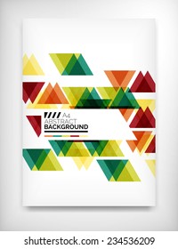 Flyer, Brochure Design Template, Geometric Shape Unusual Abstract Background