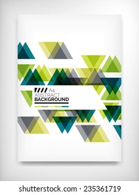 Flyer, Brochure Design Template, Geometric Shape Unusual Abstract Background