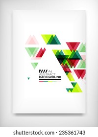 Flyer, Brochure Design Template, Geometric Shape Unusual Abstract Background