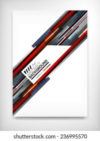Flyer, Brochure Design Template, Geometric Shape Unusual Abstract Background