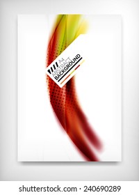 Flyer, Brochure Design Template, Geometric Shape Unusual Abstract Background