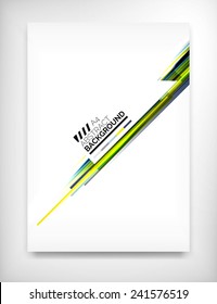 Flyer, Brochure Design Template, Geometric Shape Unusual Abstract Background