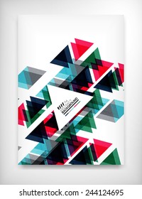 Flyer, Brochure Design Template, Geometric Shape Unusual Abstract Background