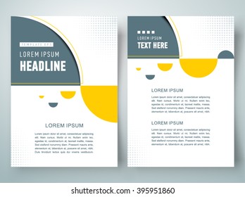 flyer brochure design template geometric abstract sphere, size A4