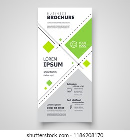Flyer brochure design template header cover geometric abstract green color