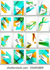 Flyer, Broschüren-Design-Vorlagensatz, abstrakte, geometrische Hintergründe, Web- oder Print-Designs