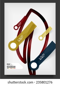 Flyer Brochure Design Template Stickers Infographics Stock Vector ...