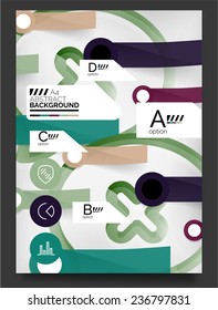 Flyer Brochure Design Template Stickers Infographics Stock Vector ...