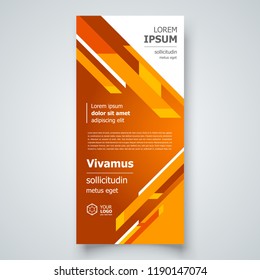 Flyer brochure design template stripes abstract theme cover yellow color