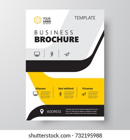 Flyer brochure design template stripes creative leaflet 