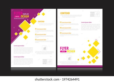 Flyer and Brochure design template vector. Leaflet cover. Business report infographic magazine poster. Annual report.  Presentation modern background. Standard A4 size vector illustrator. 
