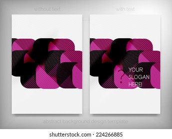 Flyer, Brochure Design Templates, Geometric Shape Unusual Abstract Backgrounds
