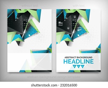 Flyer, Brochure Design Templates, Geometric Shape Unusual Abstract Backgrounds