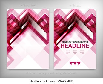 Flyer, Brochure Design Templates, Geometric Shape Unusual Abstract Backgrounds